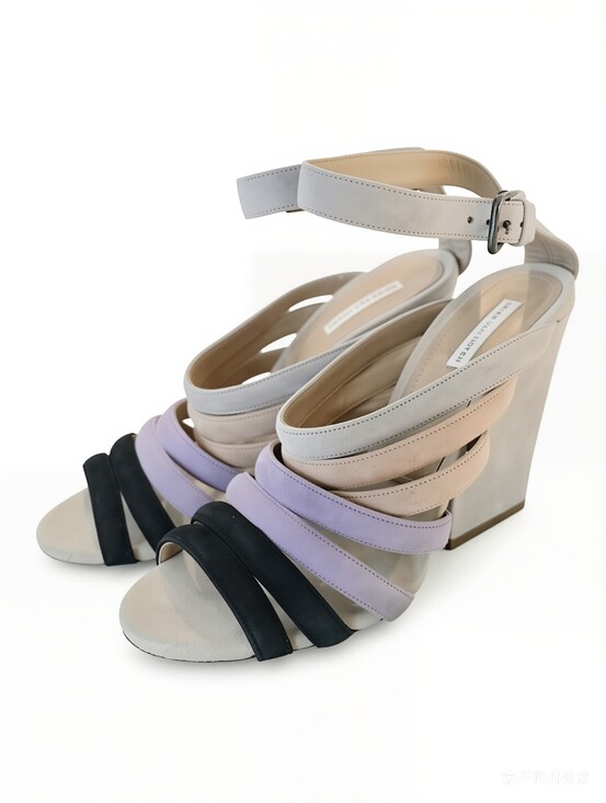 Dries Van Noten Shoes - Dries Van Noten grey black lavander strappy sandals